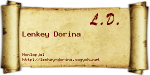 Lenkey Dorina névjegykártya
